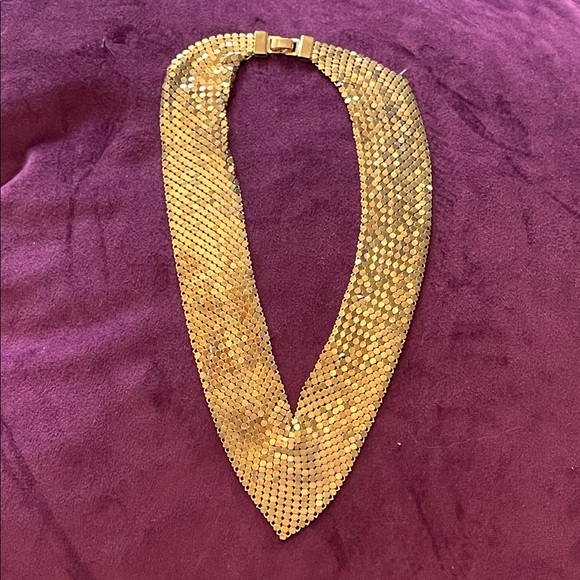 Elegant Gold Mesh Necklace - Picture 1 of 5